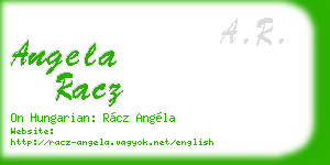 angela racz business card
